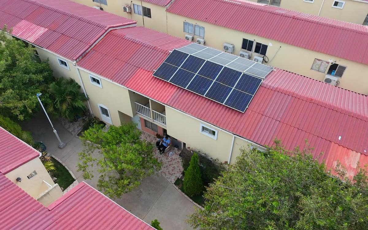 Vista aérea de la casa dentro del conjunto Caribe Verde